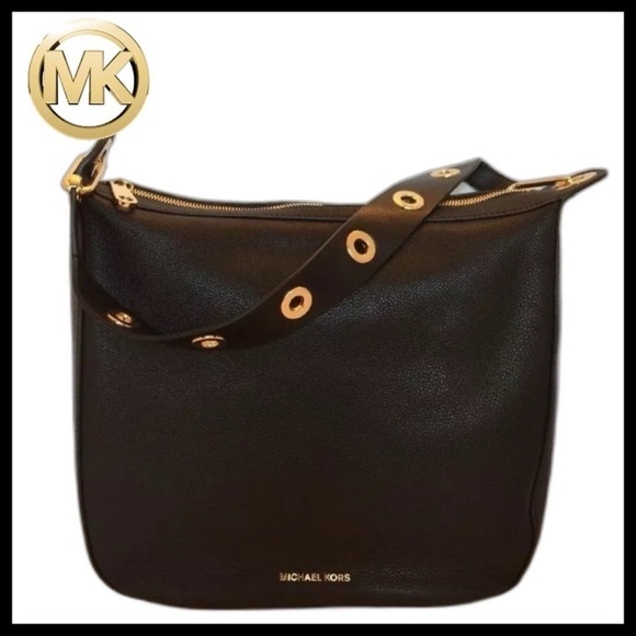 Michael Kors Handbags - MICHAEL KORS Brooklyn Large Hobo Shoulder Bag Black Leather